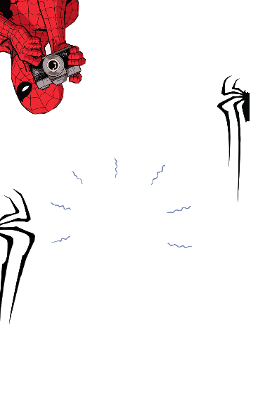Spider-Man taking a photo
